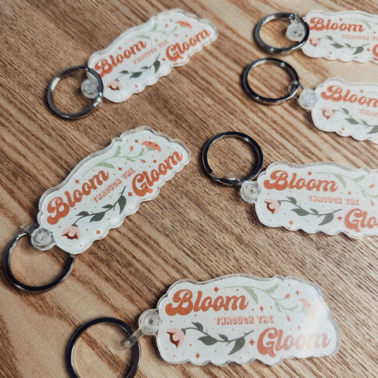 Bloom Positivity Keychains - Thread and Rose Embroidery Studio